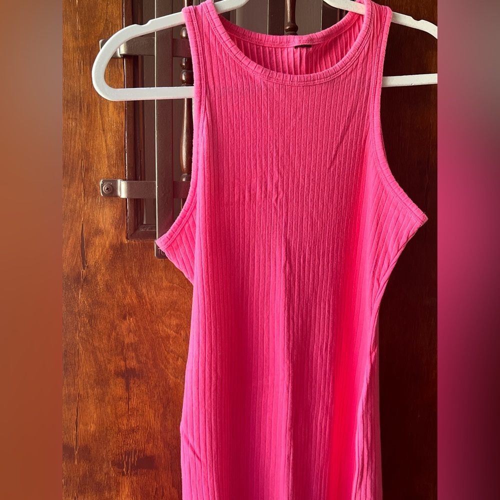 Hot pink tank sundress